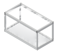 41-115-1SS MODULAR SOLUTIONS TIE PLATE 45MM X 90MM CREATE RIGHT ANGLE, S.S. HARDWARE, 1 THRU, 1 SLOTTED HOLE